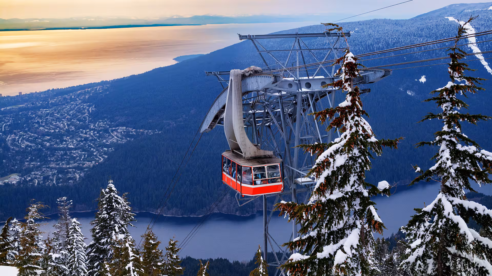 View from the top of Grouse Mountain in North Vancouver
